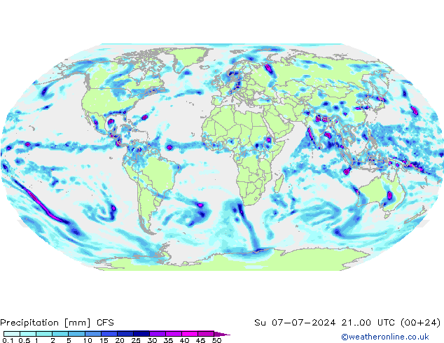 Neerslag CFS zo 07.07.2024 00 UTC