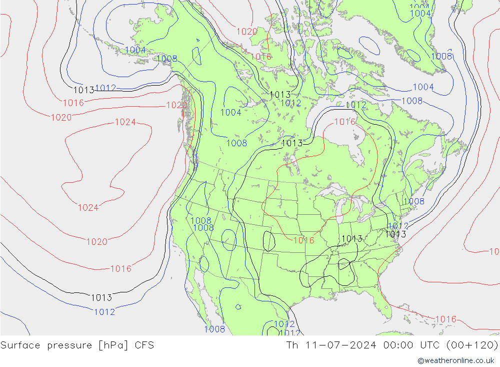 Luchtdruk (Grond) CFS do 11.07.2024 00 UTC
