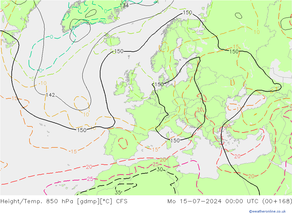Height/Temp. 850 hPa CFS 星期一 15.07.2024 00 UTC