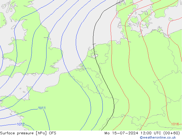 地面气压 CFS 星期一 15.07.2024 12 UTC
