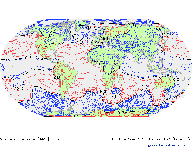 Luchtdruk (Grond) CFS ma 15.07.2024 12 UTC