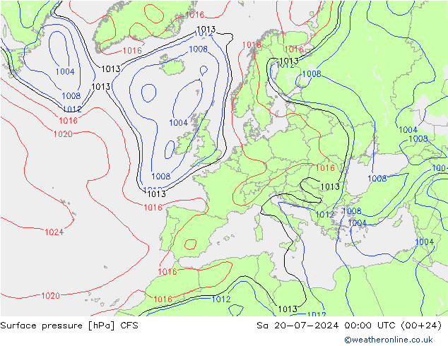 Luchtdruk (Grond) CFS za 20.07.2024 00 UTC