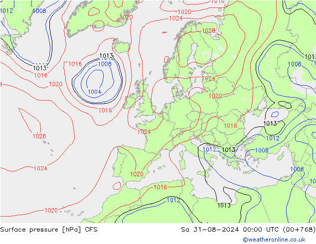 Luchtdruk (Grond) CFS za 31.08.2024 00 UTC