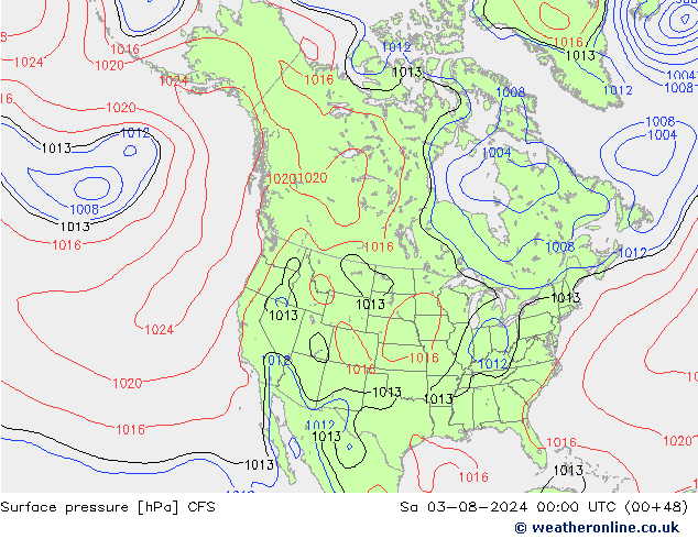 Luchtdruk (Grond) CFS za 03.08.2024 00 UTC