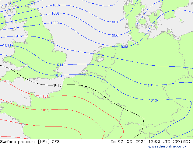 Luchtdruk (Grond) CFS za 03.08.2024 12 UTC