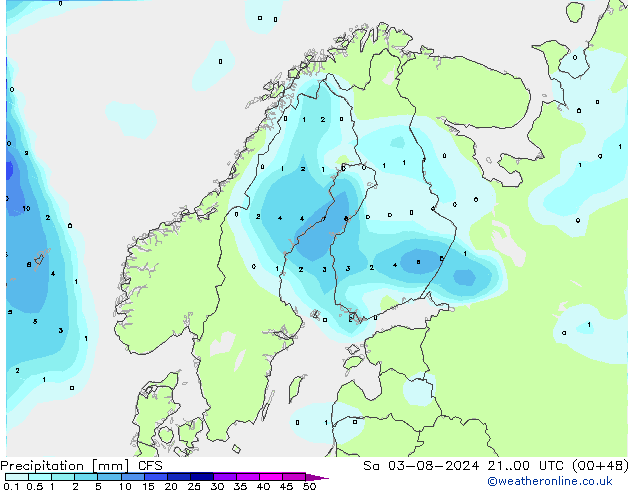 降水 CFS 星期六 03.08.2024 00 UTC