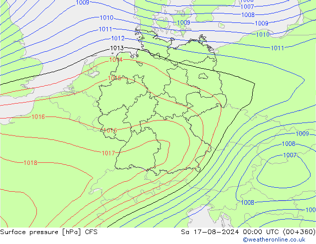 Luchtdruk (Grond) CFS za 17.08.2024 00 UTC