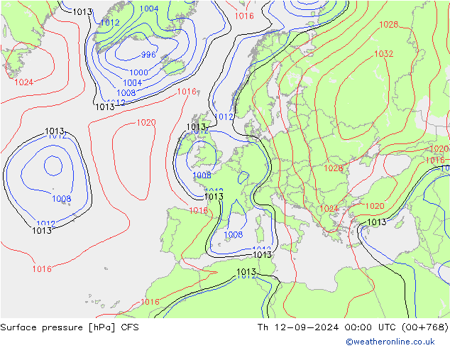 Luchtdruk (Grond) CFS do 12.09.2024 00 UTC