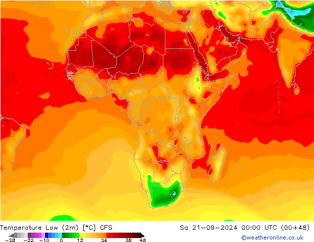 Temp. minima (2m) CFS sab 21.09.2024 00 UTC