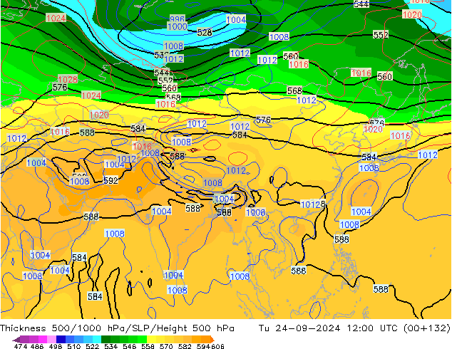 Thck 500-1000hPa CFS Tu 24.09.2024 12 UTC