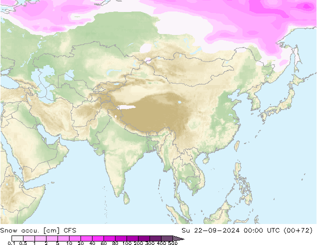 Snow accu. CFS dim 22.09.2024 00 UTC