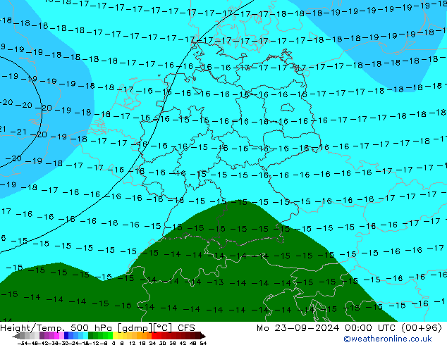 Height/Temp. 500 hPa CFS Mo 23.09.2024 00 UTC