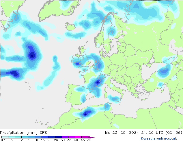 Precipitation CFS Mo 23.09.2024 00 UTC