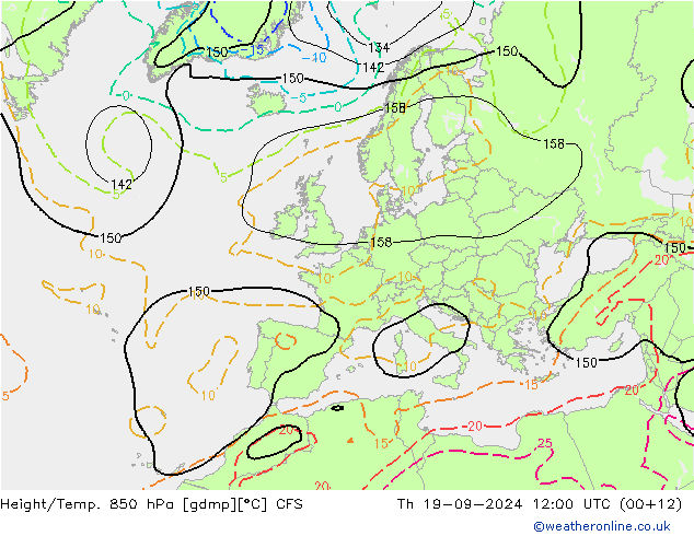 Height/Temp. 850 hPa CFS Th 19.09.2024 12 UTC