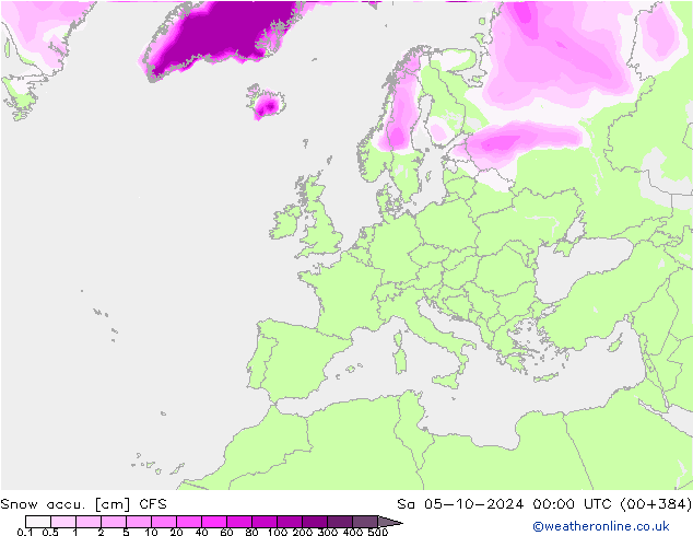 Toplam Kar CFS Cts 05.10.2024 00 UTC