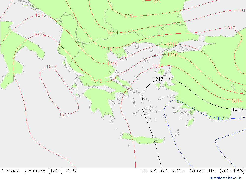 Luchtdruk (Grond) CFS do 26.09.2024 00 UTC