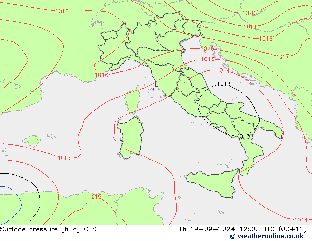 Luchtdruk (Grond) CFS do 19.09.2024 12 UTC