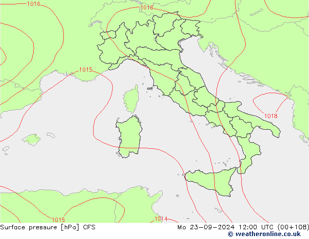 Surface pressure CFS Mo 23.09.2024 12 UTC