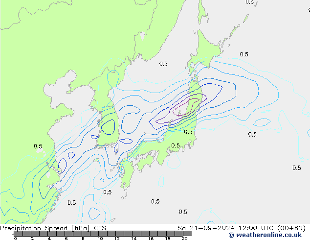 Yağış Spread CFS Cts 21.09.2024 12 UTC