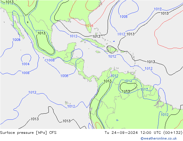 Surface pressure CFS Tu 24.09.2024 12 UTC