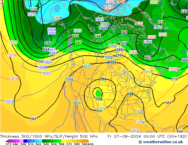 Thck 500-1000hPa CFS Pá 27.09.2024 00 UTC