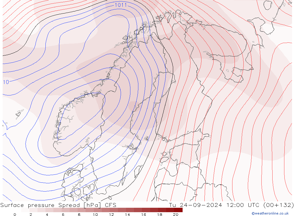 Surface pressure Spread CFS Tu 24.09.2024 12 UTC