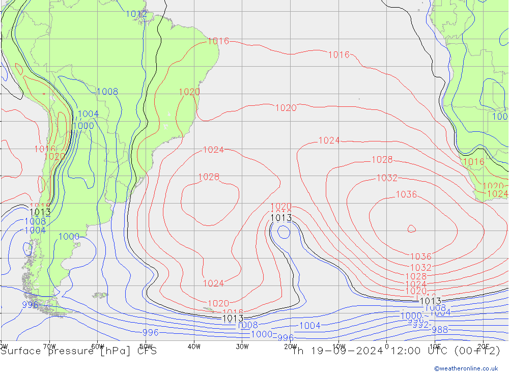 Luchtdruk (Grond) CFS do 19.09.2024 12 UTC