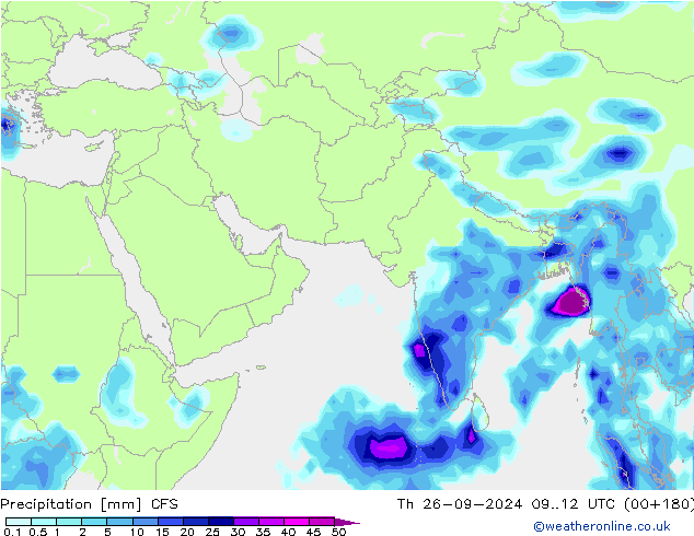 Precipitation CFS Th 26.09.2024 12 UTC