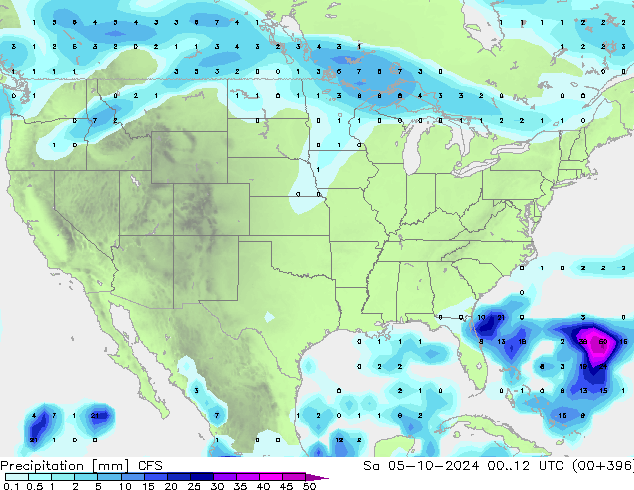 Précipitation CFS sam 05.10.2024 12 UTC