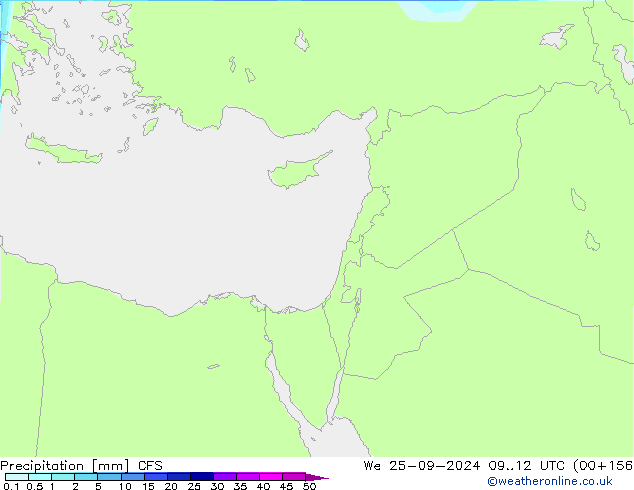 Précipitation CFS mer 25.09.2024 12 UTC