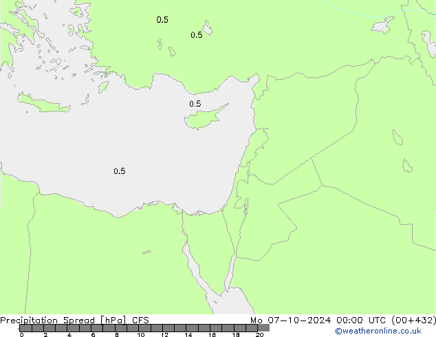 Precipitation Spread CFS Mo 07.10.2024 00 UTC