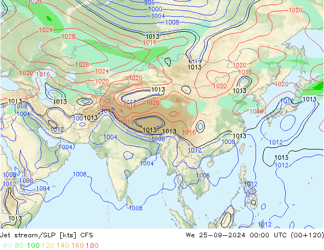 Prąd strumieniowy CFS śro. 25.09.2024 00 UTC