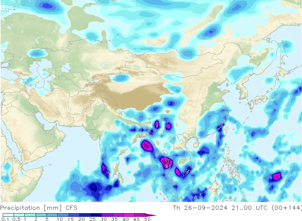 Yağış CFS Per 26.09.2024 00 UTC