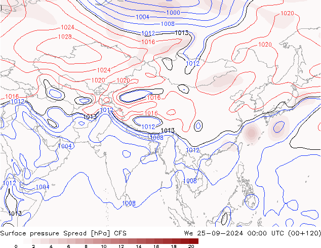 ciśnienie Spread CFS śro. 25.09.2024 00 UTC