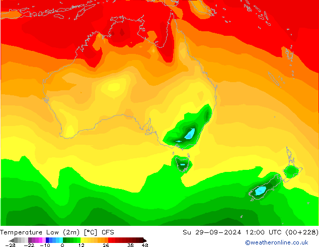 Темпер. мин. (2т) CFS Вс 29.09.2024 12 UTC