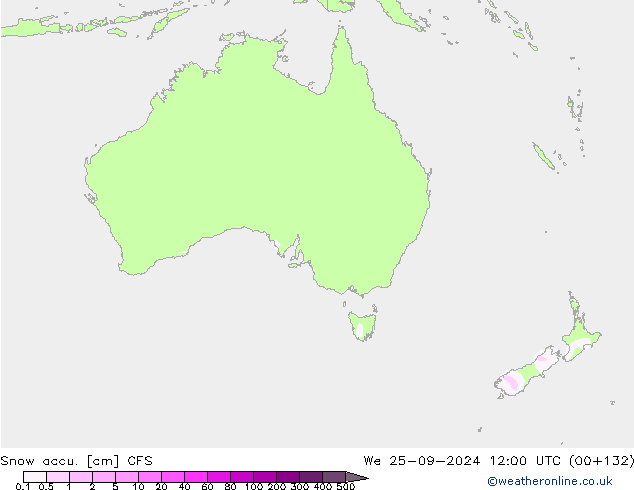 Snow accu. CFS mer 25.09.2024 12 UTC