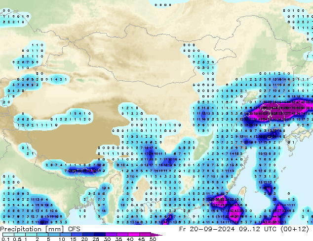 Precipitation CFS Fr 20.09.2024 12 UTC