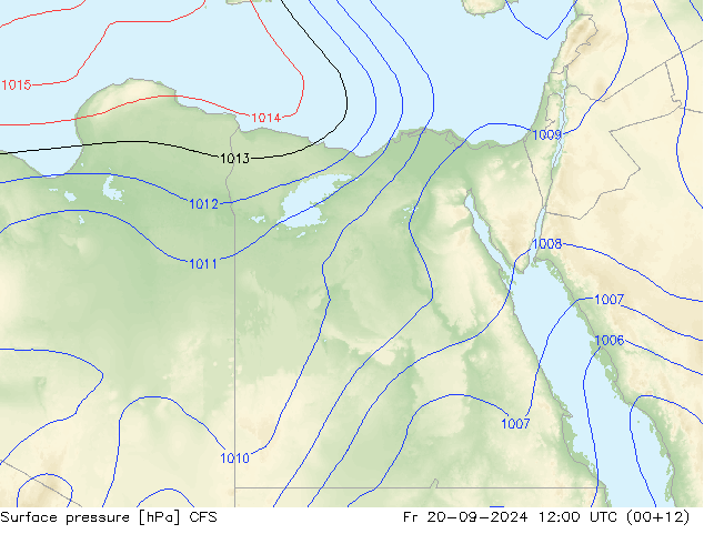 Luchtdruk (Grond) CFS vr 20.09.2024 12 UTC