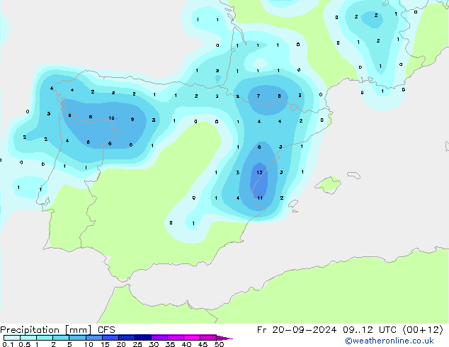 Precipitation CFS Fr 20.09.2024 12 UTC