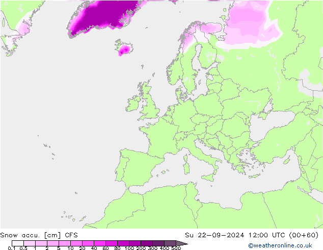 Snow accu. CFS Ne 22.09.2024 12 UTC