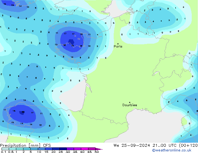 Precipitation CFS We 25.09.2024 00 UTC