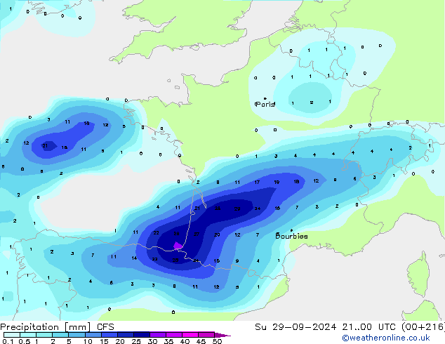 Precipitación CFS dom 29.09.2024 00 UTC