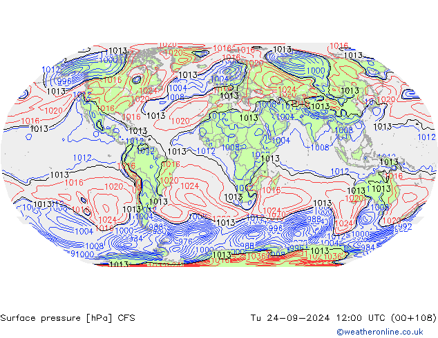 Surface pressure CFS Tu 24.09.2024 12 UTC