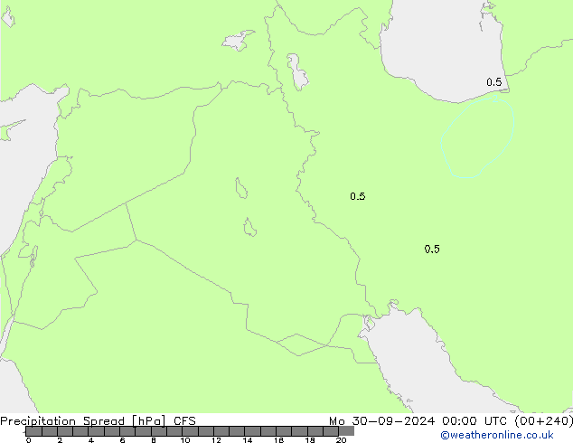 Yağış Spread CFS Pzt 30.09.2024 00 UTC