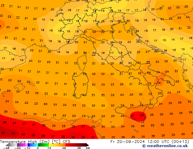 Max.  (2m) CFS  20.09.2024 12 UTC