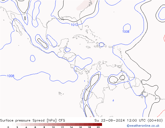 приземное давление Spread CFS Вс 22.09.2024 12 UTC