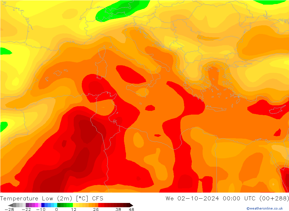 Min.  (2m) CFS  02.10.2024 00 UTC