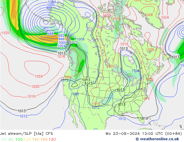 Polarjet/Bodendruck CFS Mo 23.09.2024 12 UTC