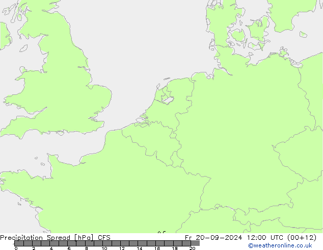 Precipitation Spread CFS Fr 20.09.2024 12 UTC