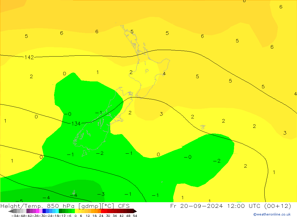 Height/Temp. 850 hPa CFS Fr 20.09.2024 12 UTC